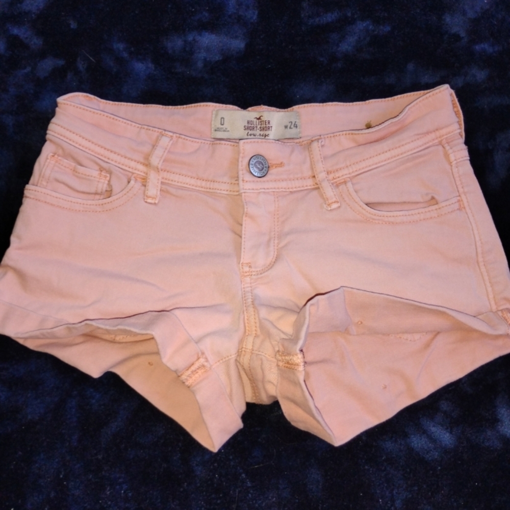 Hollister Light Coral Denim Shorts